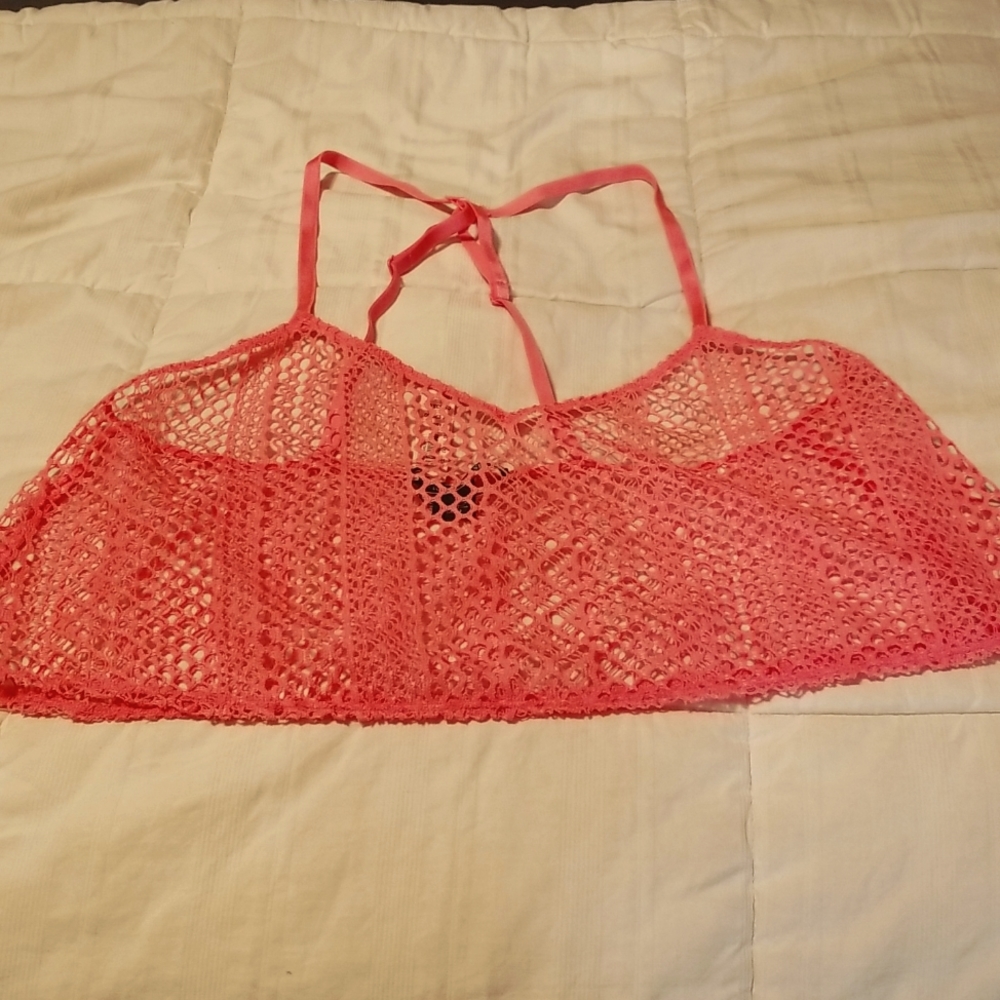 NWT VICTORIA'S SECRET SWIM SUIT COVER UP, COLOR PEACH, SIZE M